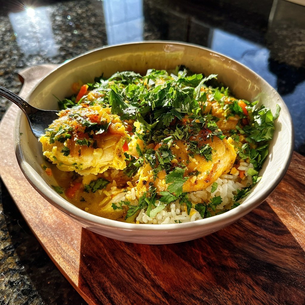 Healthy Lemon Chicken Rice Bowl