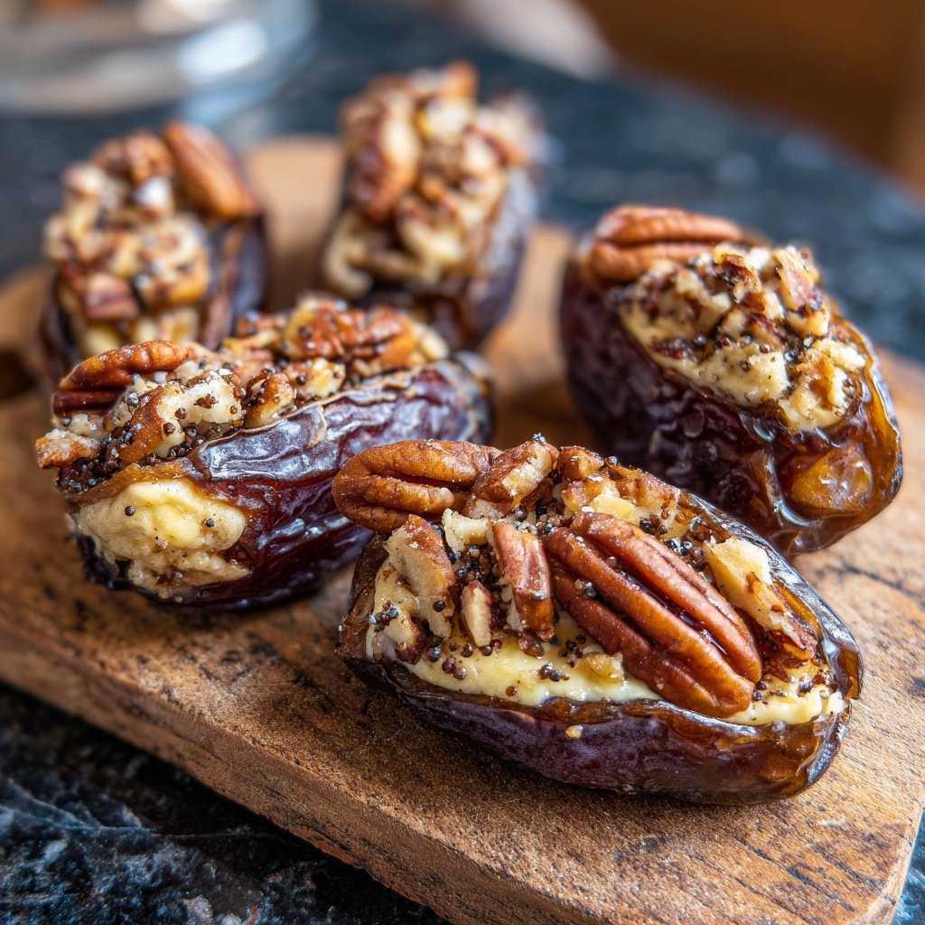 Valentines Snacks Cheese Stuffed Dates