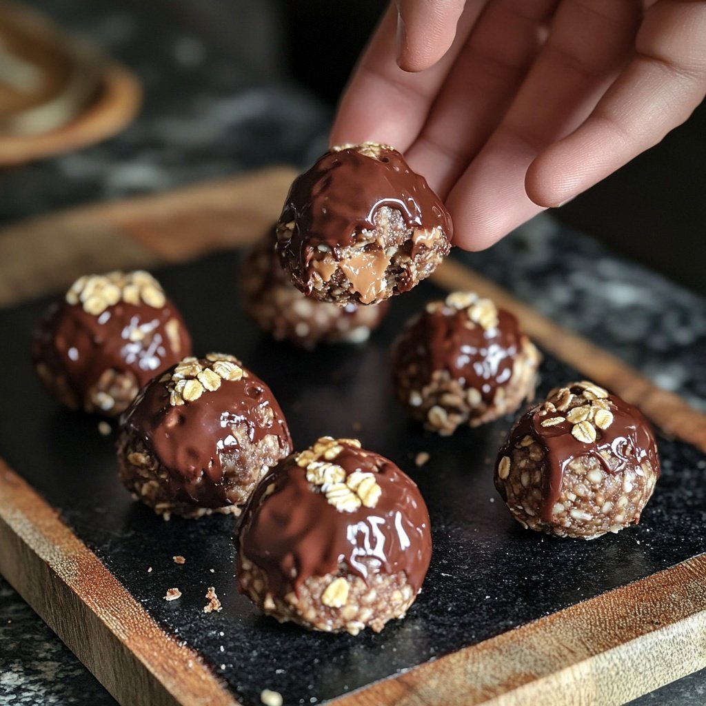 No-bake chocolate protein balls