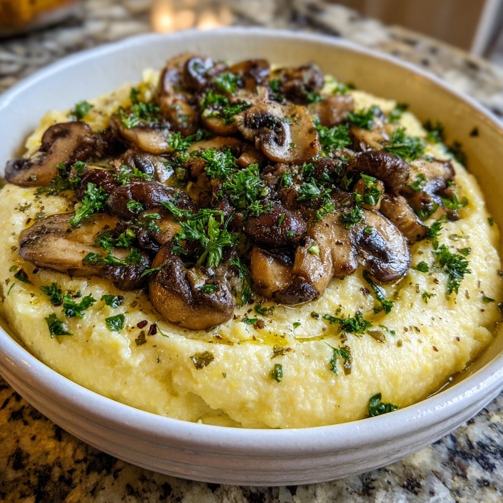 Creamy Polenta with Mushrooms