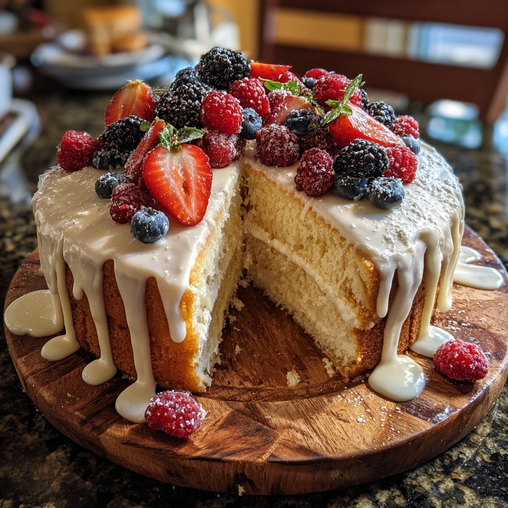 Soft Vanilla Bean Spring Cake