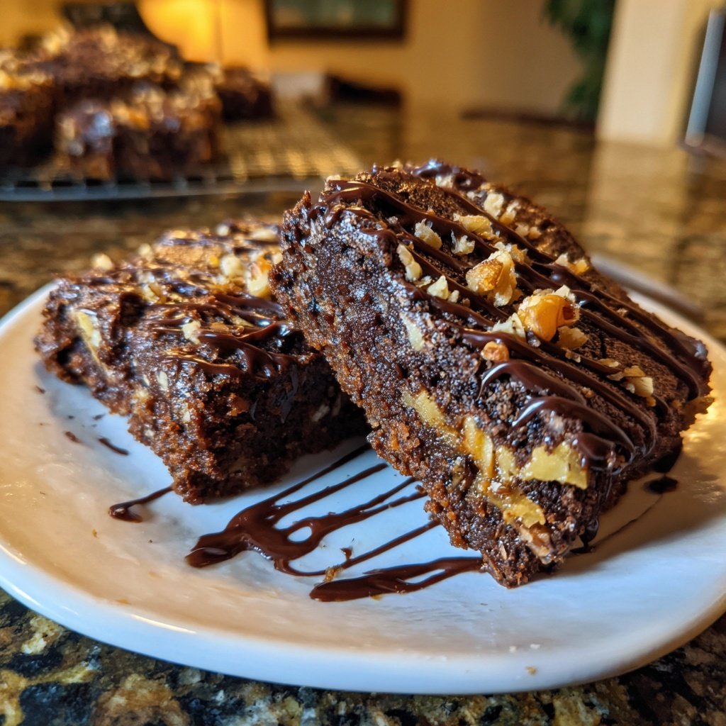 Chocolate Date Nut Squares