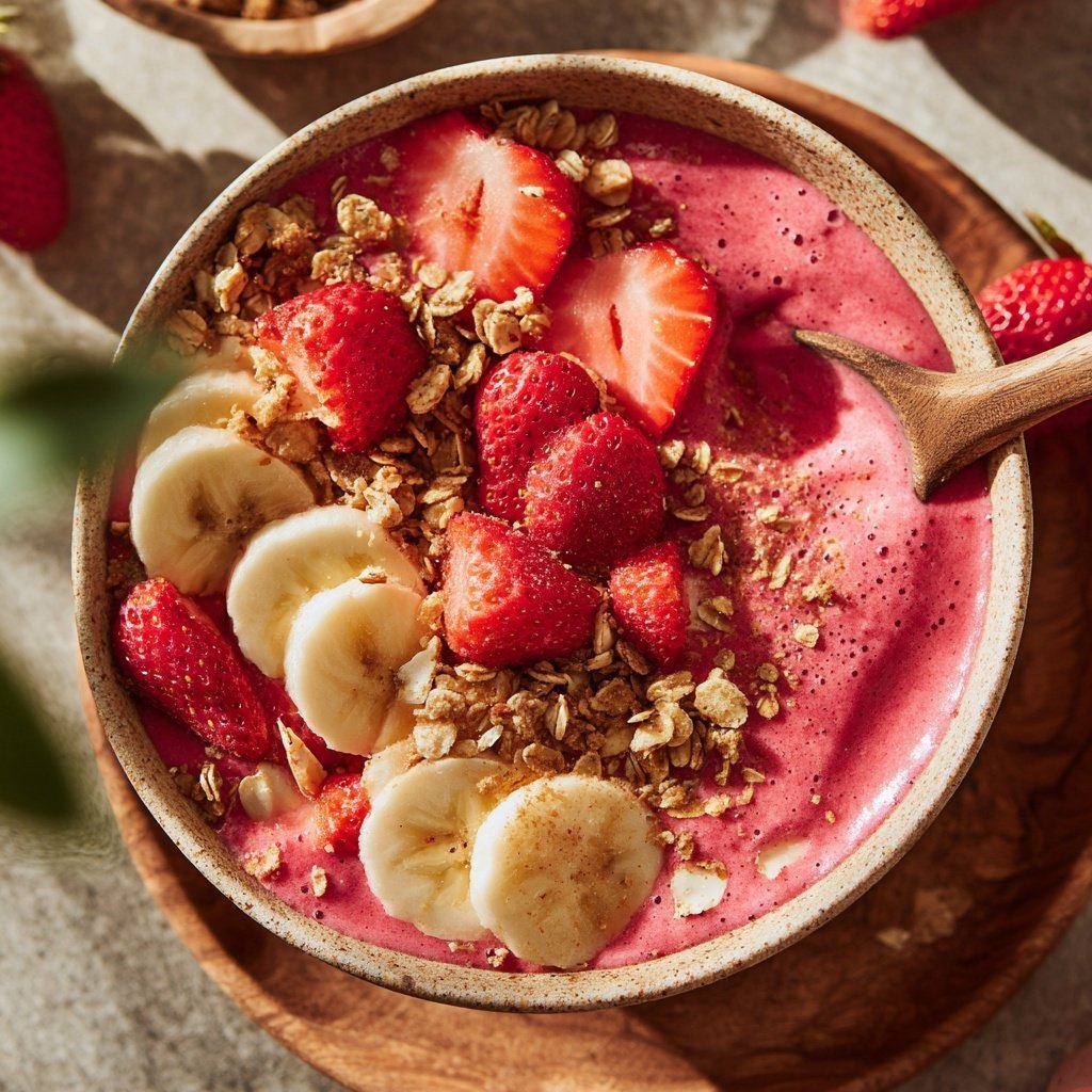 Fresh Strawberry Smoothie Bowl
