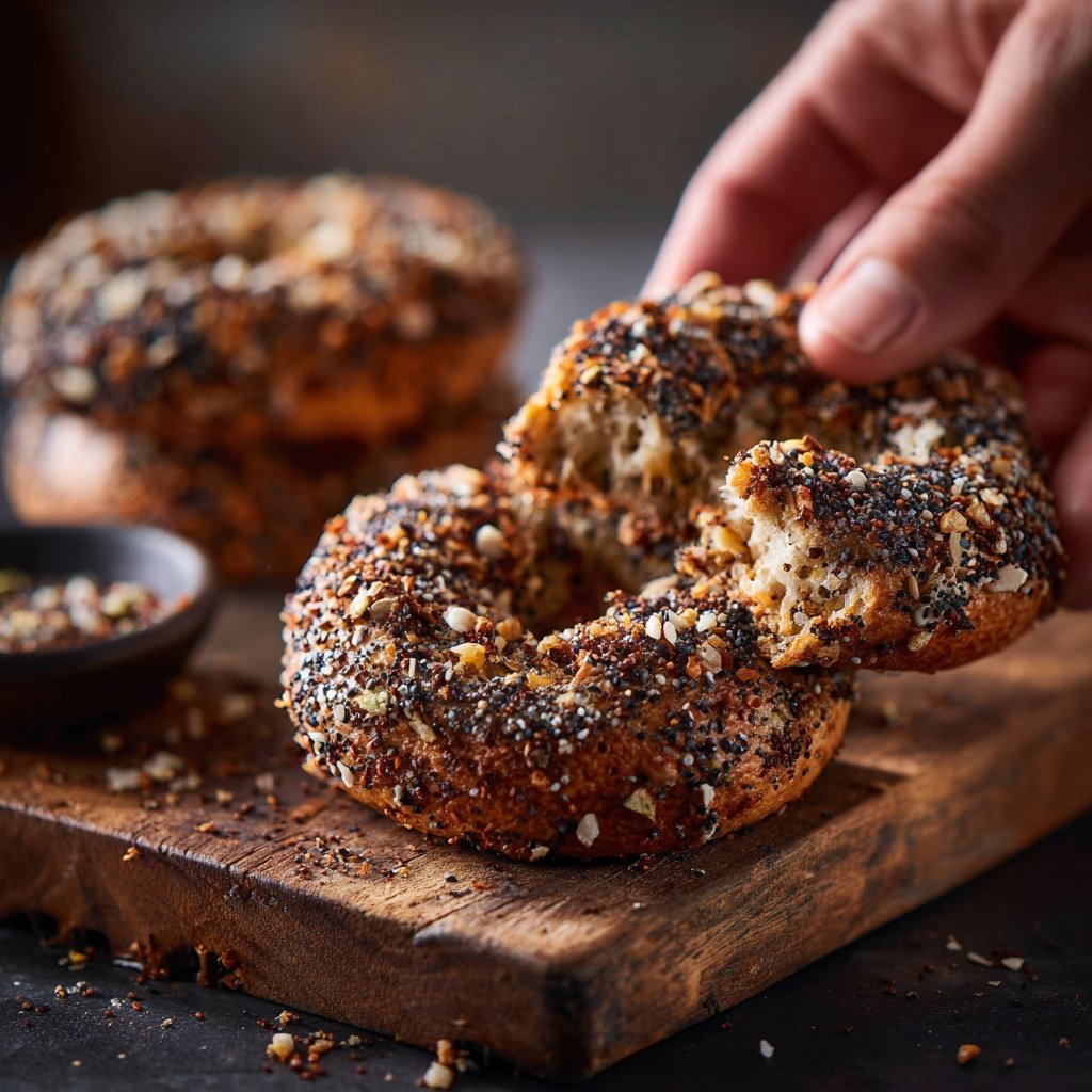 Everything Seed Protein Bagels
