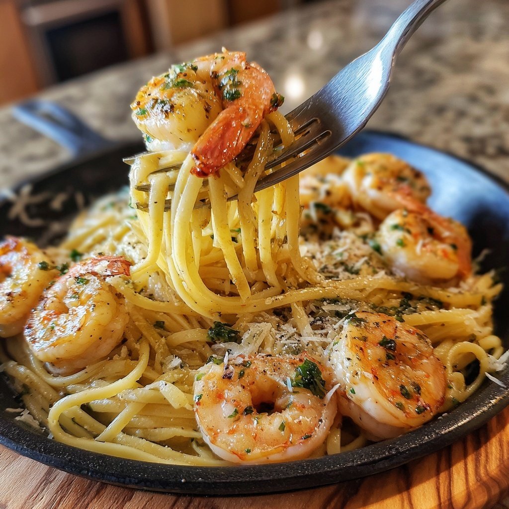 15-Minute Garlic Shrimp Pasta