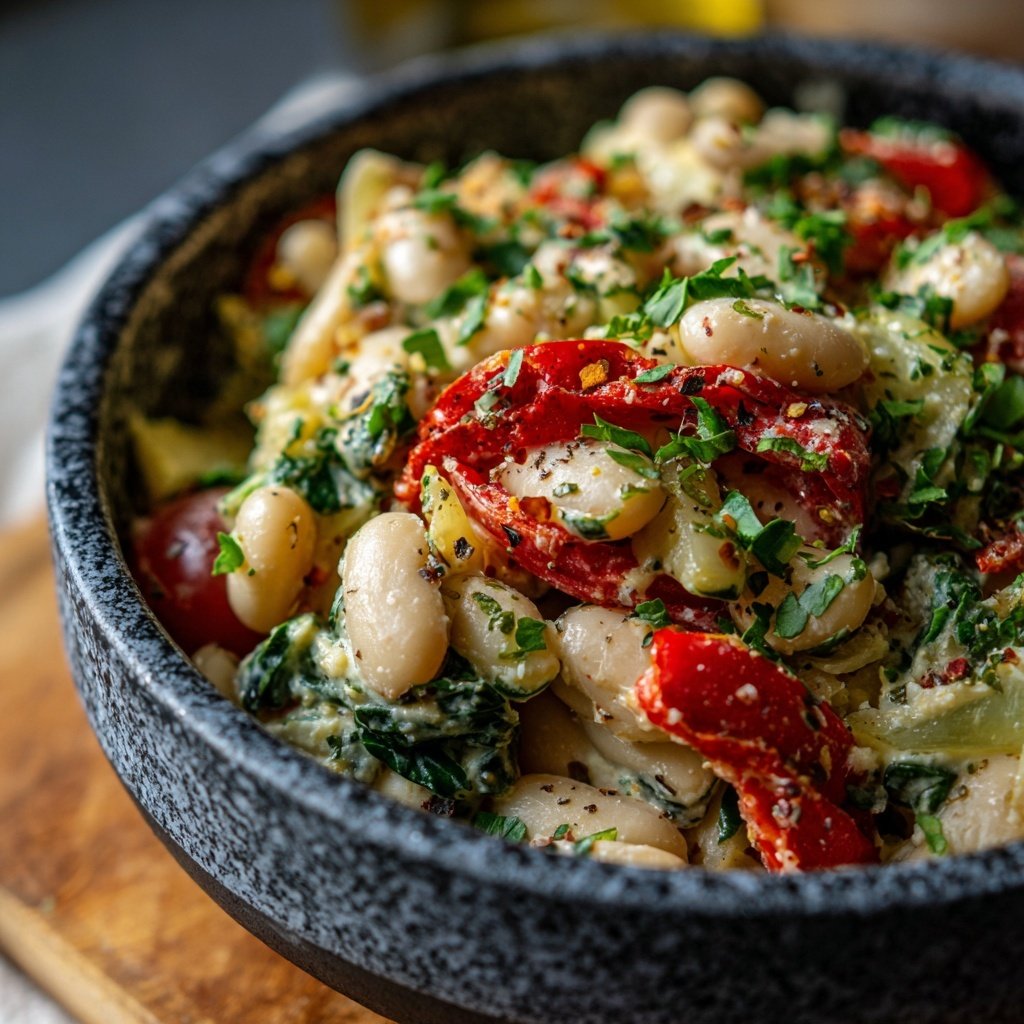 Healthy Lunch White Bean Lemon Salad