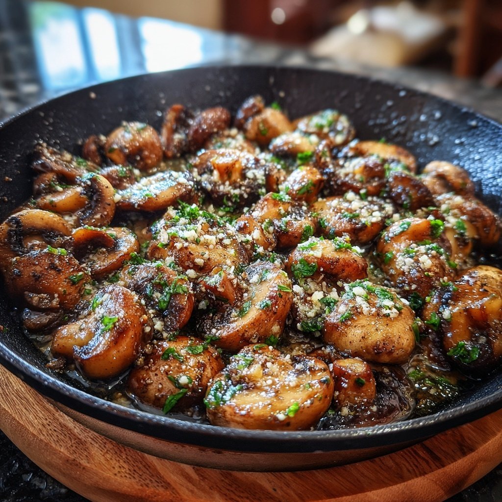 Romantic Garlic Butter Mushroom Skillet
