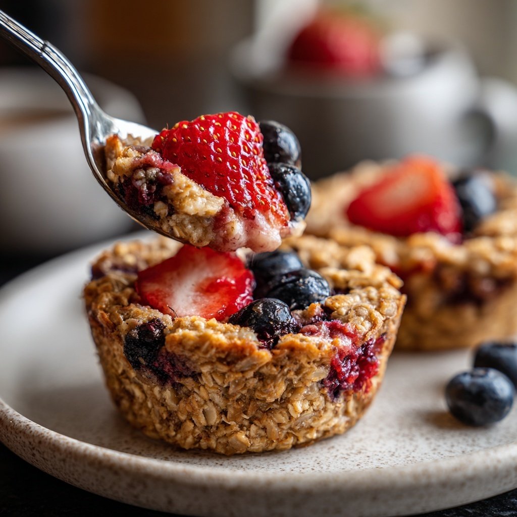 Vanilla Berry Oat Breakfast Cups